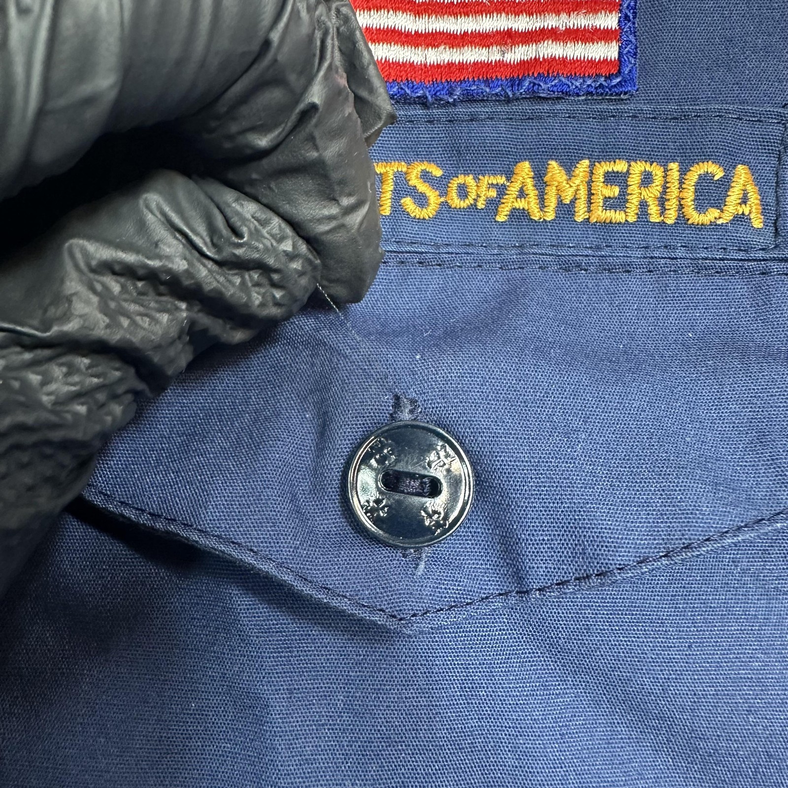 Boy Scouts Of America Uniform Boys Size 16 Blue Cub Scout Shirt Patches