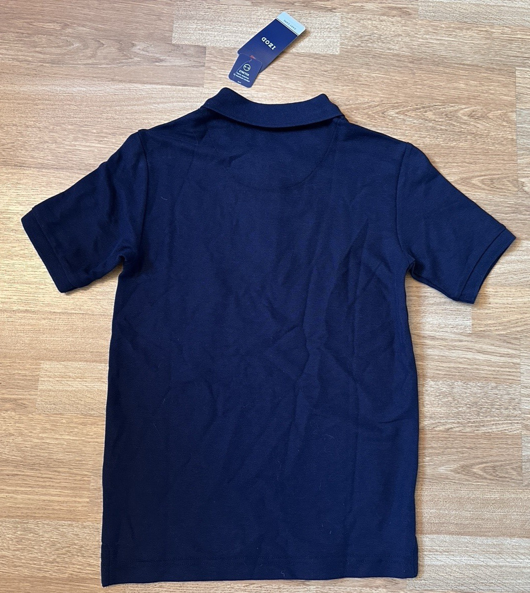 IZOD Navy Blue Polo School Uniform Short Sleeve Shirt – Size Medium 10/12 – NWT!