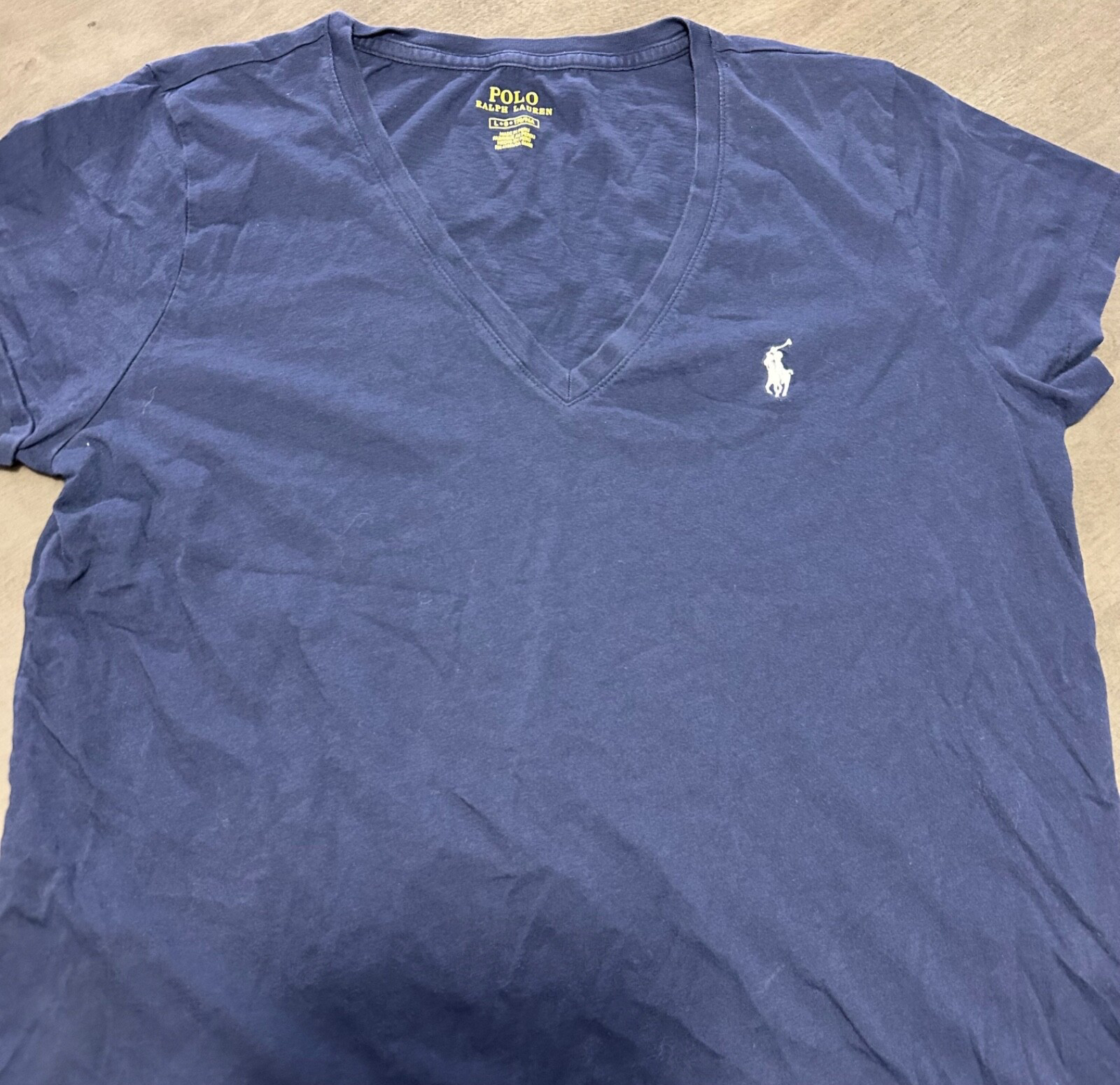 POLO Ralph Lauren Boys Dark Navy Blue T Shirt Size Large School Uniform