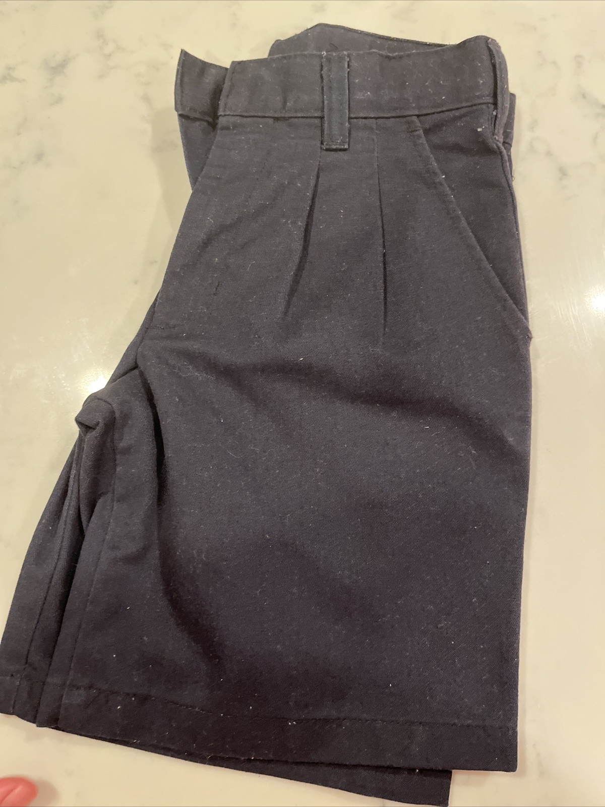 School Apparel Boys Navy Uniform Shorts Size 7R Adjustable Waist