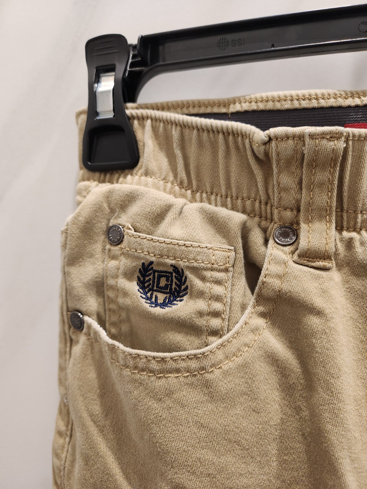 Chaps Pants,Boys 8, Slim Fit,Khaki School Uniform,Stretch Waist Playground Tough