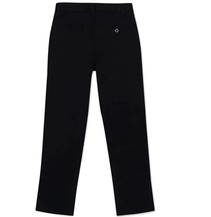 Nautica Boys Uniform Flat Front Pant Black Sz 14 Husky