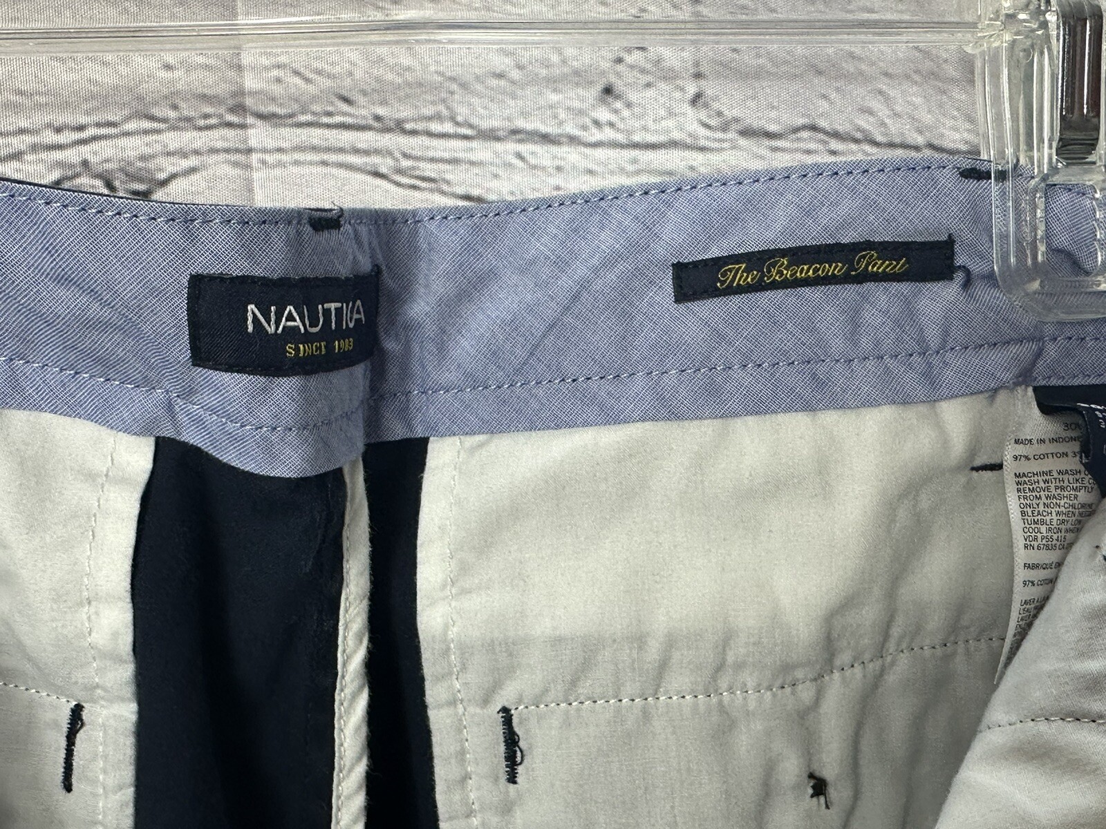 Nautica Boys School Uniform Pant Blue Navy Stretch Size 30 Flat Front
