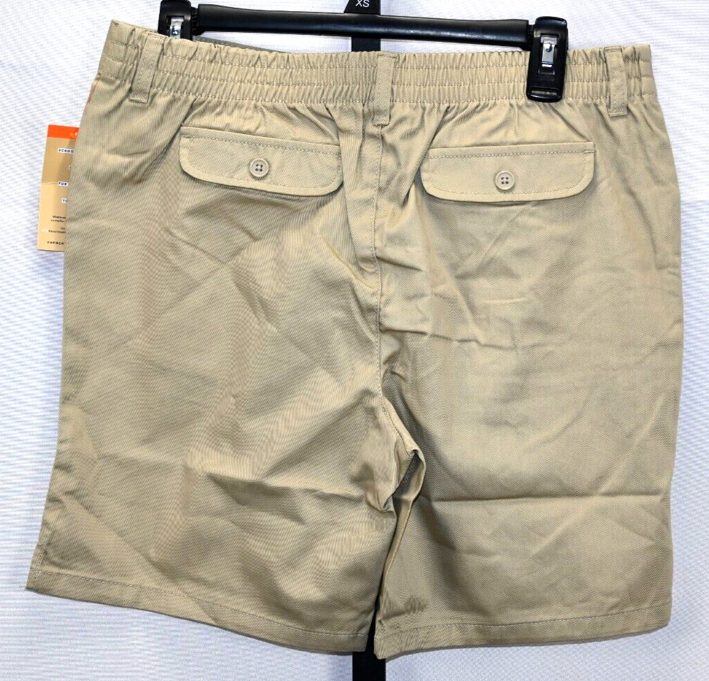 French Toast Schoolwear Pull On Elastic Waist Tan Shorts Size 18 Youth NWT