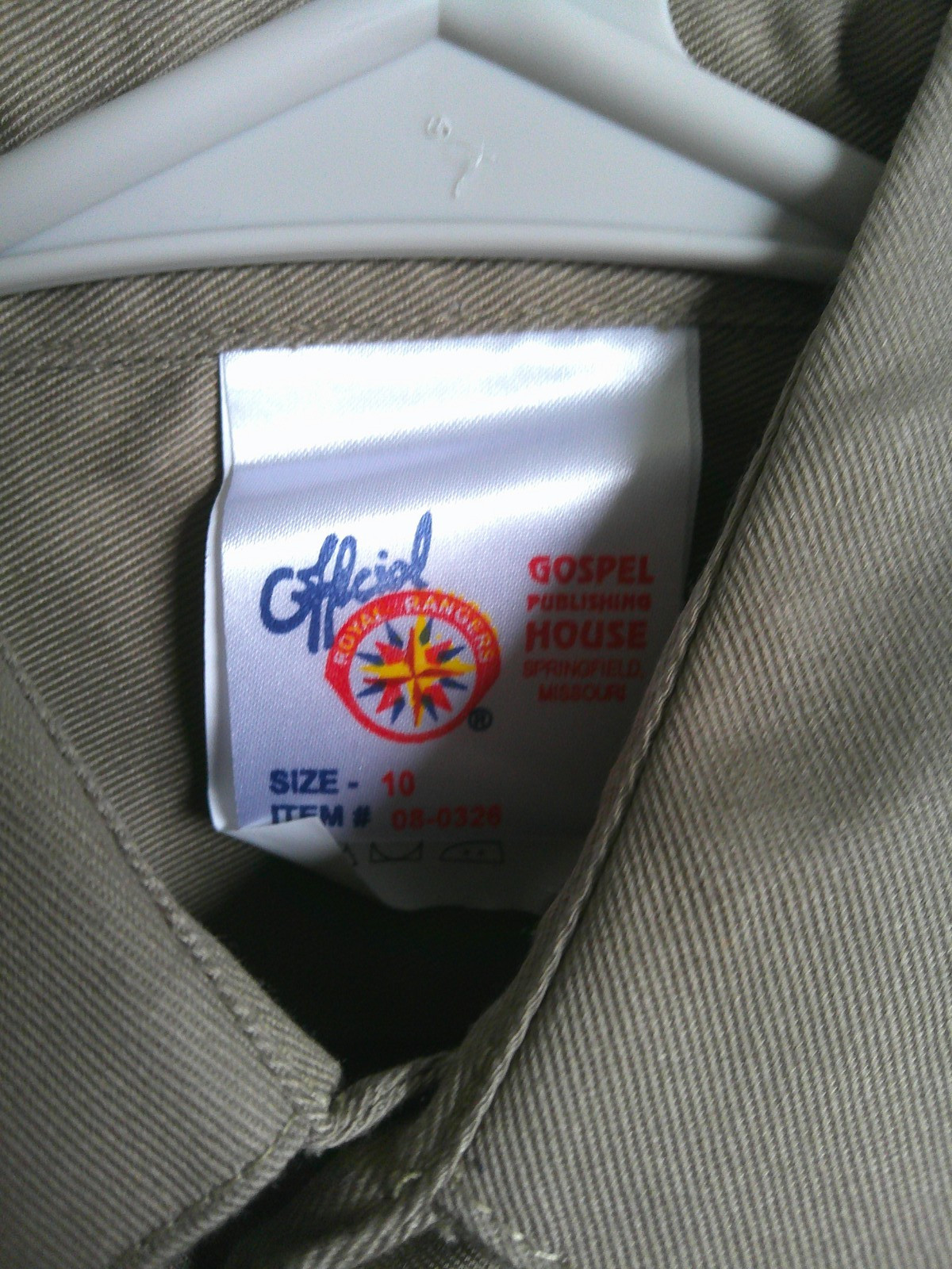 VINTAGE NEW Royal Rangers Khaki Shirt Boys 10 with Patch