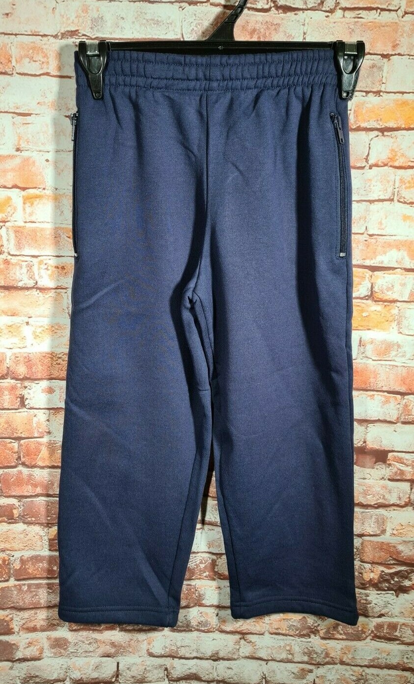 BNWT Boys Sz 8 LW Reid Brand Navy Blue Zip Pocket Elastic Waist Track Pants