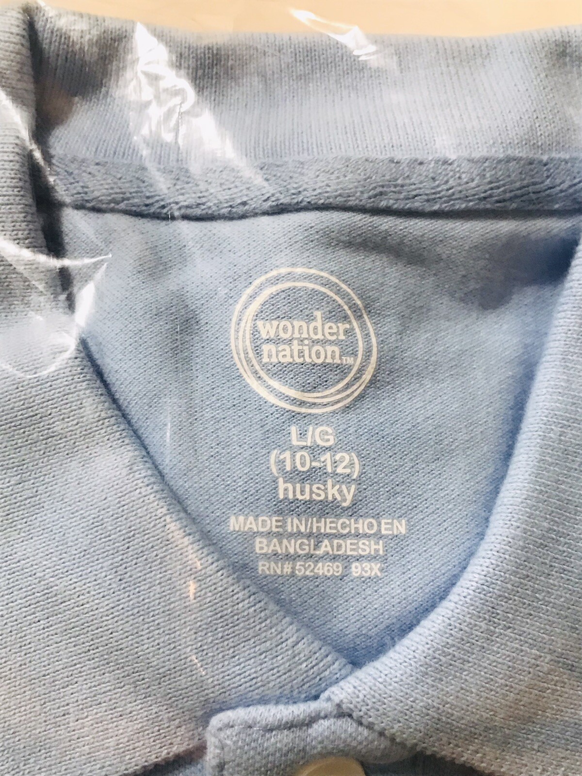 2-Pack Wonder Nation School Uniform Polo Shirt Boys Youth L/G (10-12) Husky Blue