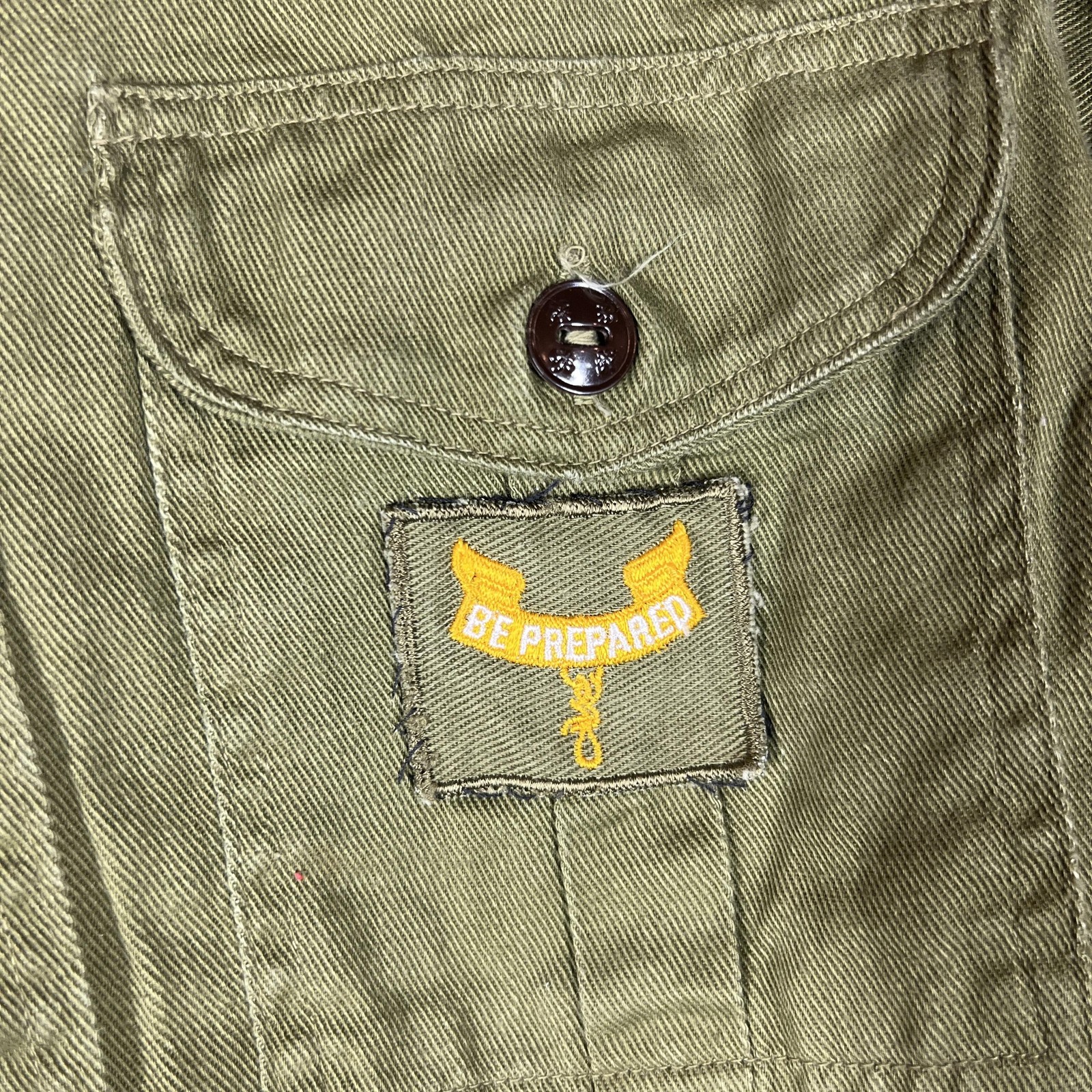 Vintage Boy Scouts Of America Shirt Boys 8 Green Official Uniform Sanforized