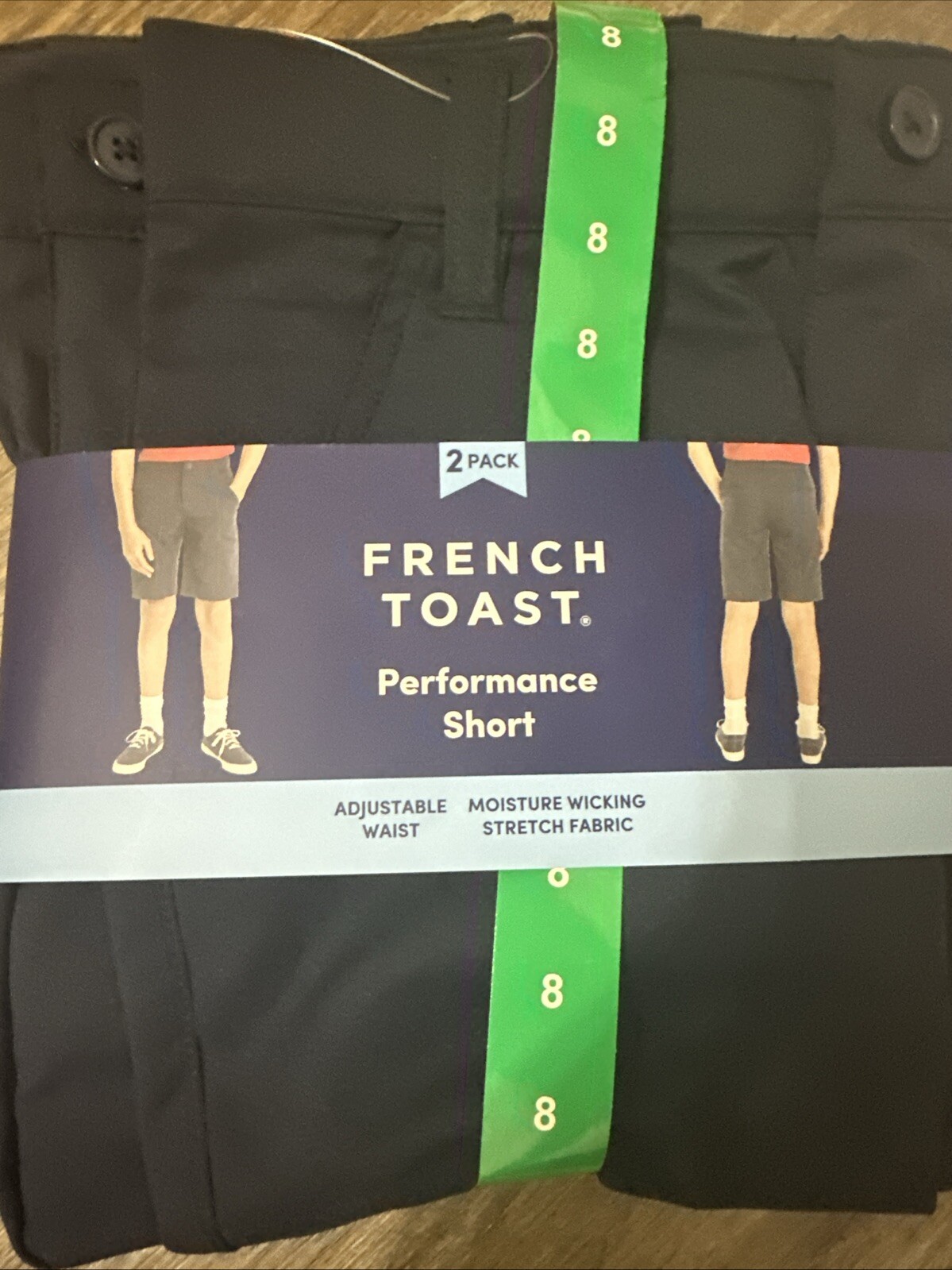 French Toast Youth Boy’s 2-Pack Performance Uniform Shorts, Navy, Size 8
