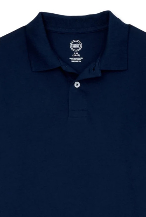 Wonder Nation Boys Polo Shirt Size XL (14-16) Navy Short Sleeve 2-Pack Uniform