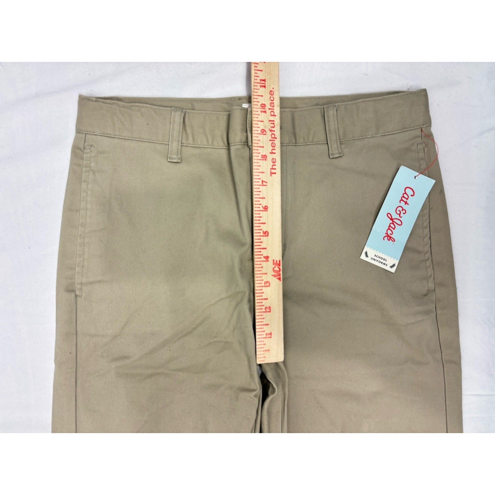 Cat & Jack Boys Size 10 Husky School Uniform Chino Pants Vintage Khaki