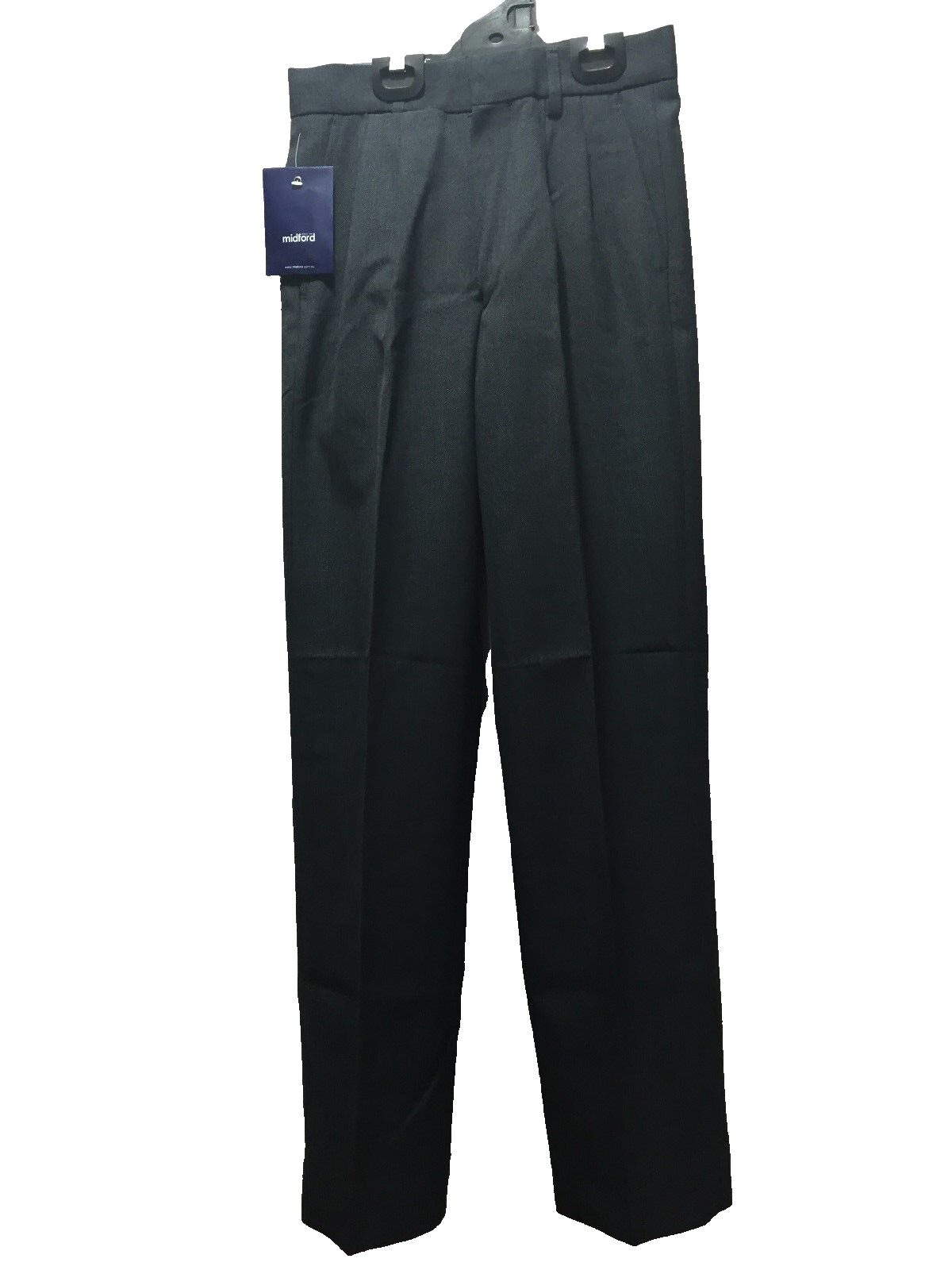 BNWT Mens Sz 5 Midford Brand Dark Grey Pleat Wool Blend Pants T580M-BSHA 87cm