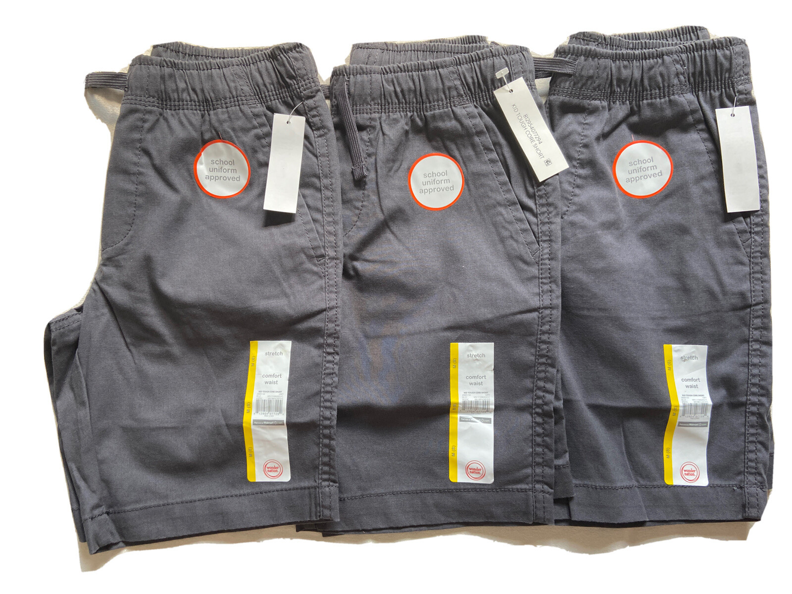 Wonder Nation Boys School Uniform Shorts Lot of Three Size M (8)