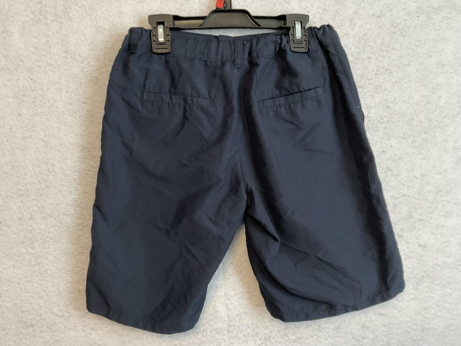 Chaps Shorts Boys 14 Husky Navy Blue School Uniform Flat Front Elastic Waist