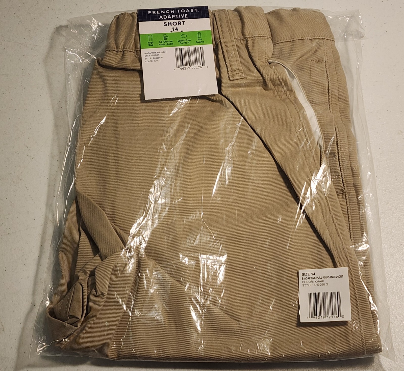 French Toast Youth Boy’s 1-Pack B Adaptive Pull-On Chino Shorts, Khaki, Sz-14