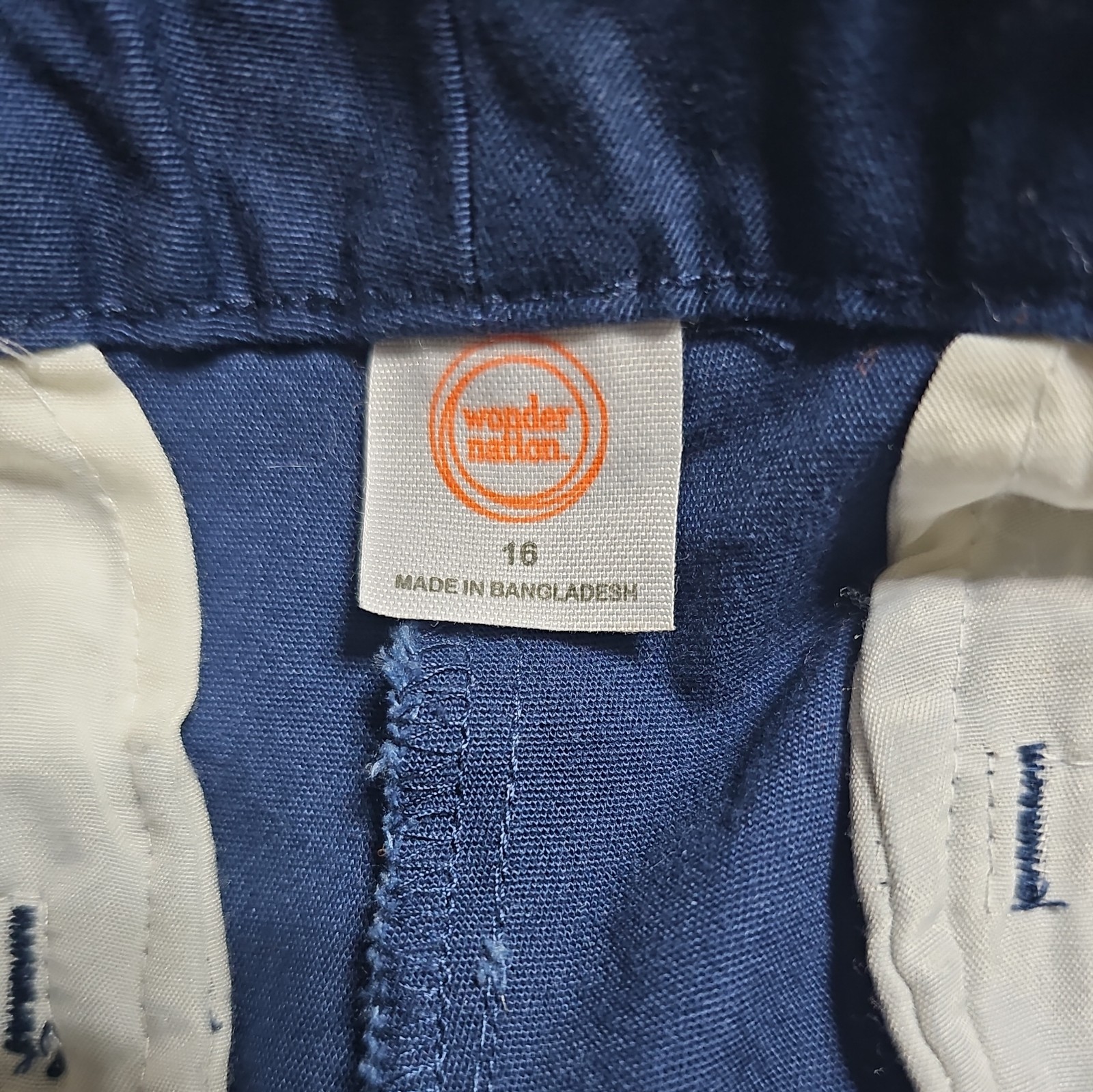 Wonder Nation Stretch uniform Shorts unisex Size 16 Tidal blue