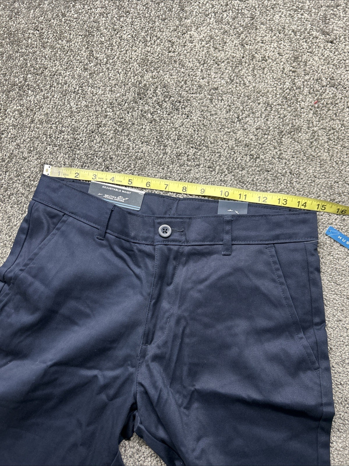 Nautica Boys School Uniform Pants 14 Husky 29×26 Navy Msrp 36.00