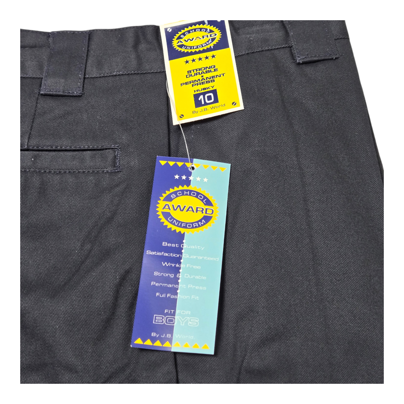 Husky Boys school uniform pants size 10 Navy 60% Cotton 40% Polyester