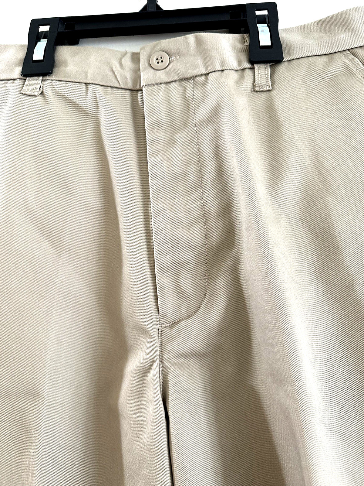 Men’s Boys Work / School Uniform Shorts Size 29 Khaki Tan 10″ inseam Flat front