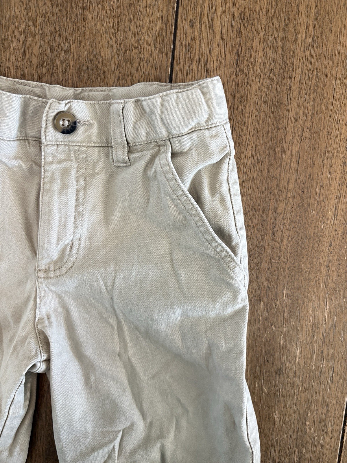 Old Navy French Toast Boys Uniform Bermuda Shorts Size 7 Beige 2 Piece Set