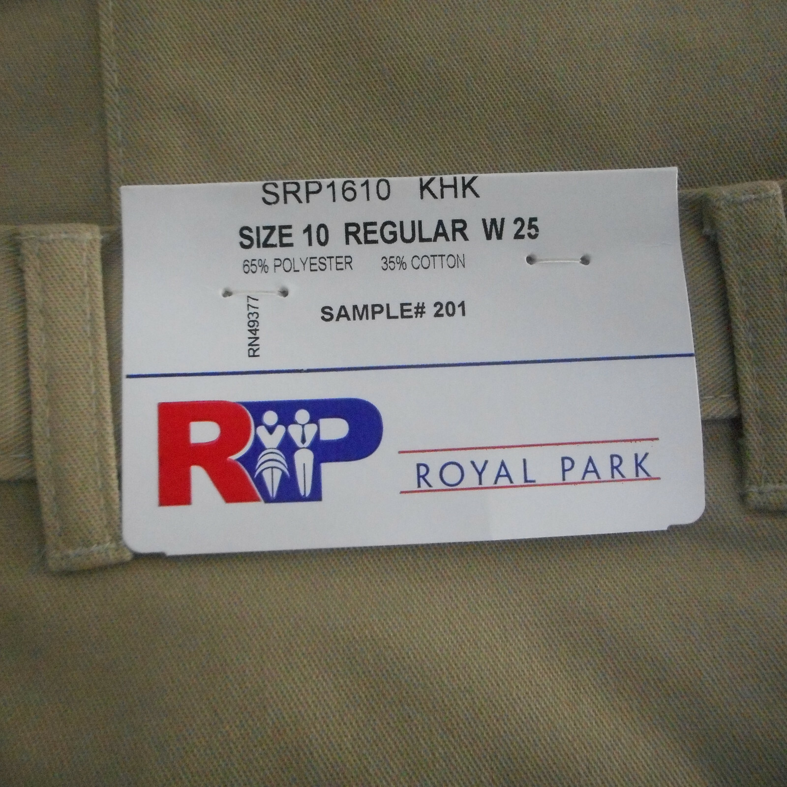 Boys Khaki Pirma Press Adjustable Waist Uniform Shorts Size 10