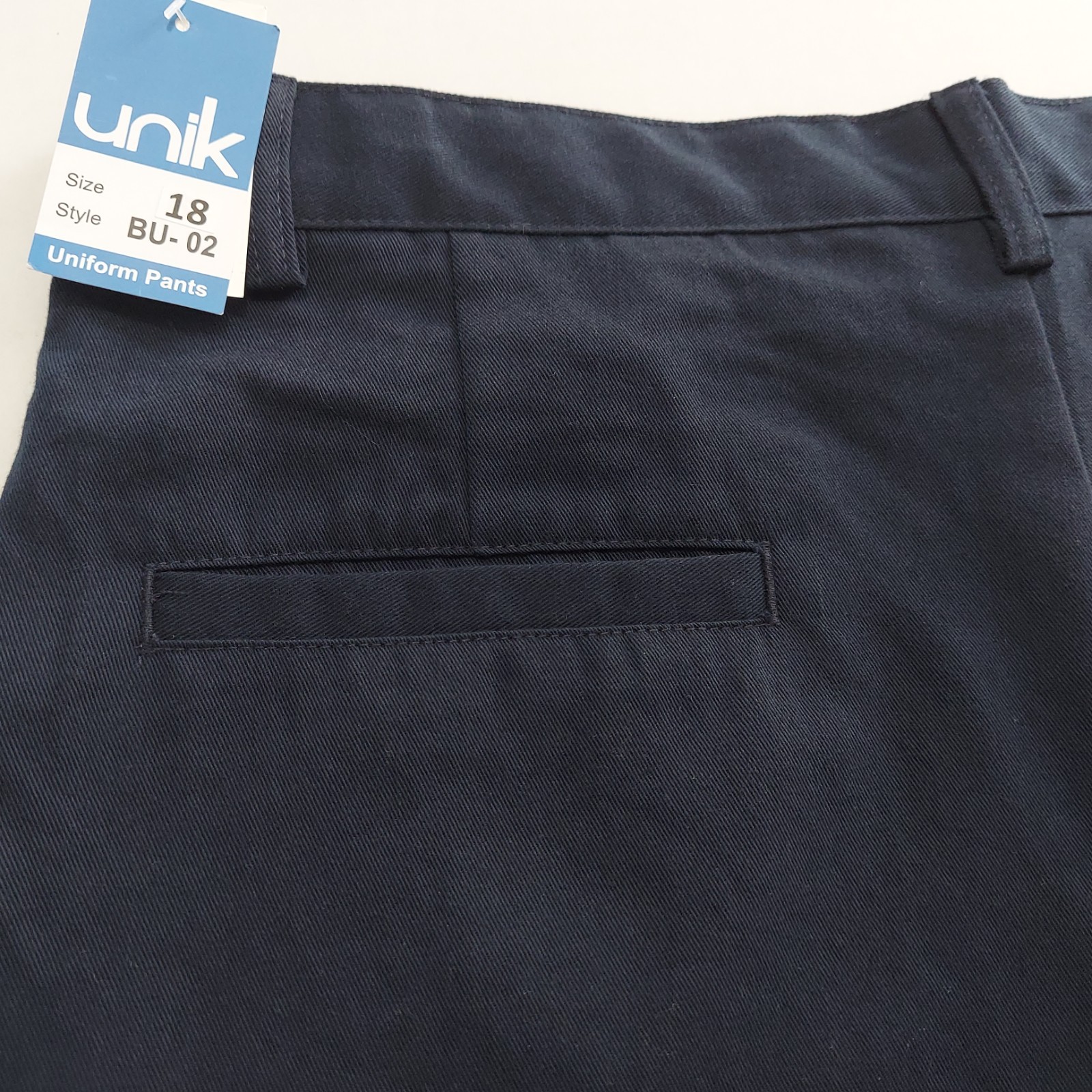 Unik School Uniform Pants Boys Size 18 Navy Blue Adjustable Waist NWT New