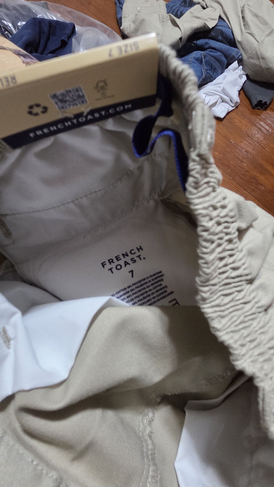 NWT FRENCH TOAST Boys School Uniform Pants Beige khaki size 7