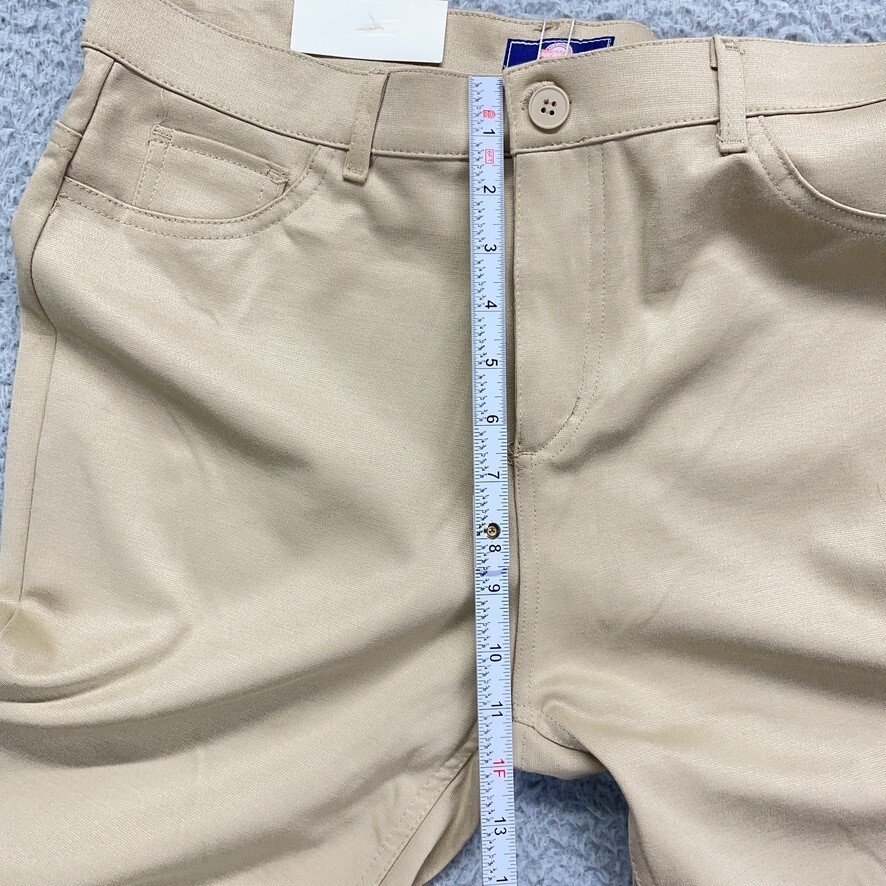 School Uniform Boys 11/12 Beige Khaki Pants Flat Front 34×31 NEW