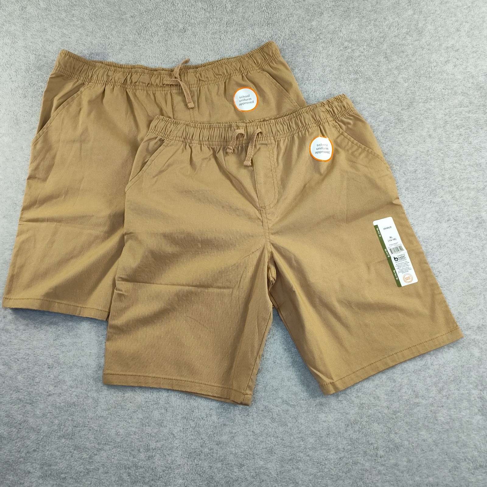 ✅SET-2 STRETCH Shorts School Uniform Approved 14-16 Pull On Wonder Nation👀📸📏