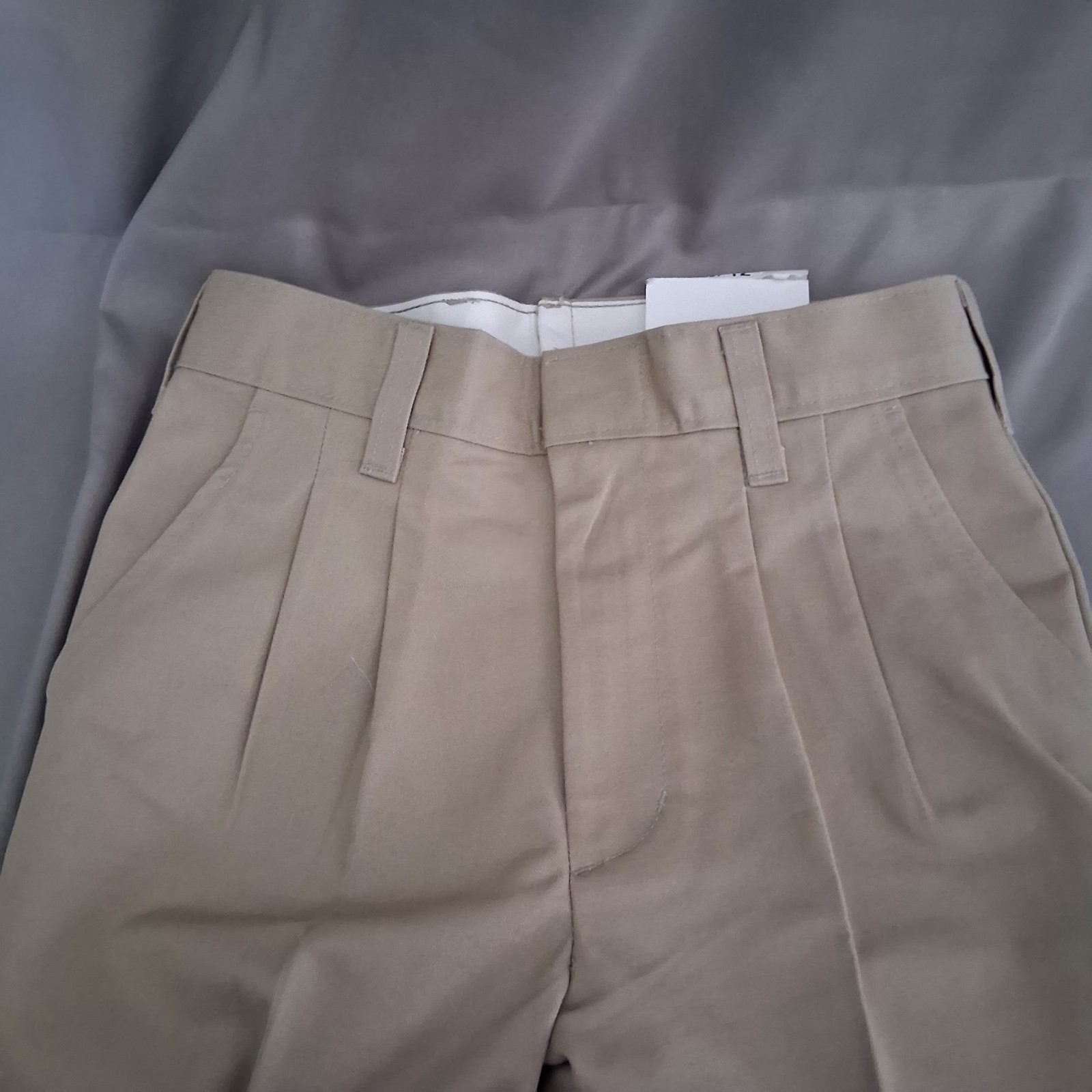 Parker A+ Boys Slim School Uniform Pants Sz 12 Khaki NWT Pleated Front