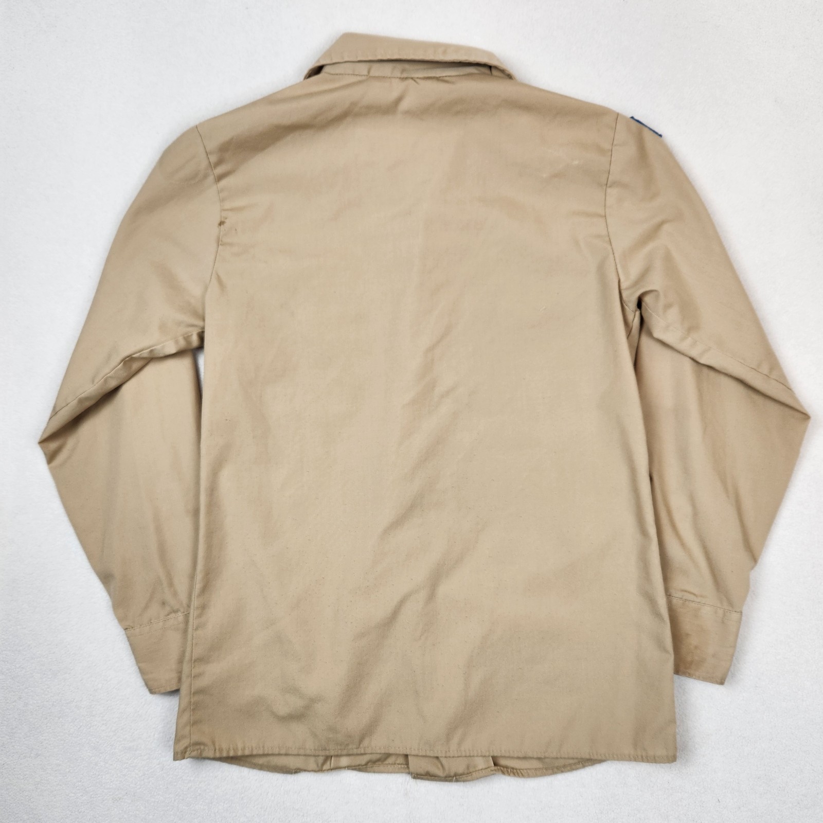 Vintage Boy Scouts of America Shirt Youth Large Tan Long Sleeve Uniform USA 90s