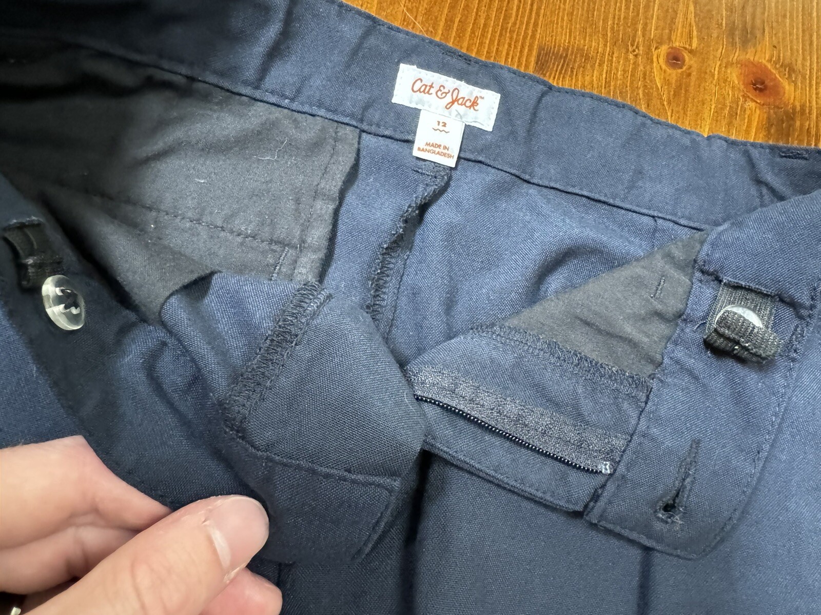 Boys Navy Blue School Uniform Pants Lot Sz 8 10 12 George Cat Jack Chinos 3P