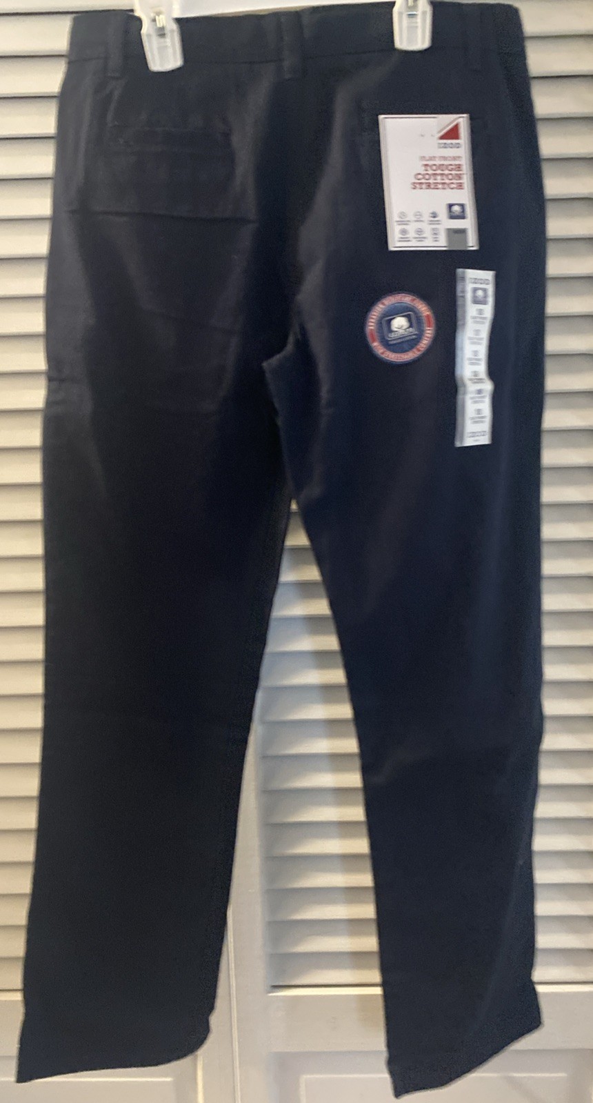 IZOD Boys Uniform Pants Cotton Stretch Adjustable Waist. Sz 18 Husky