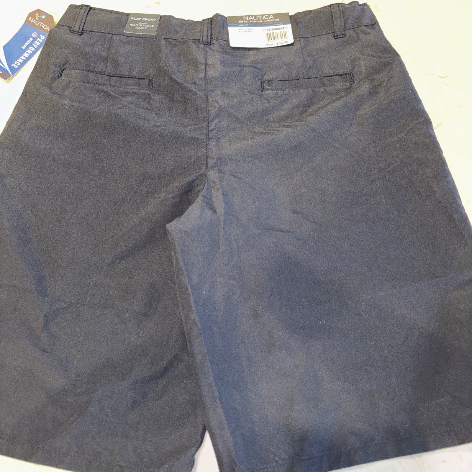 Nautica NWT Boys School Uniform Shirts NEW Size 18 Regular Adjustable Waist Blue