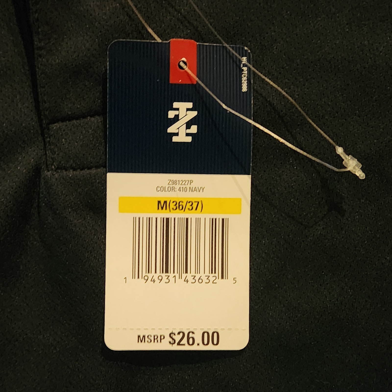 NWT Men’s M 36/37 IZOD Navy Blue Short Sleeve Polyester Polo Approved Schoolwear
