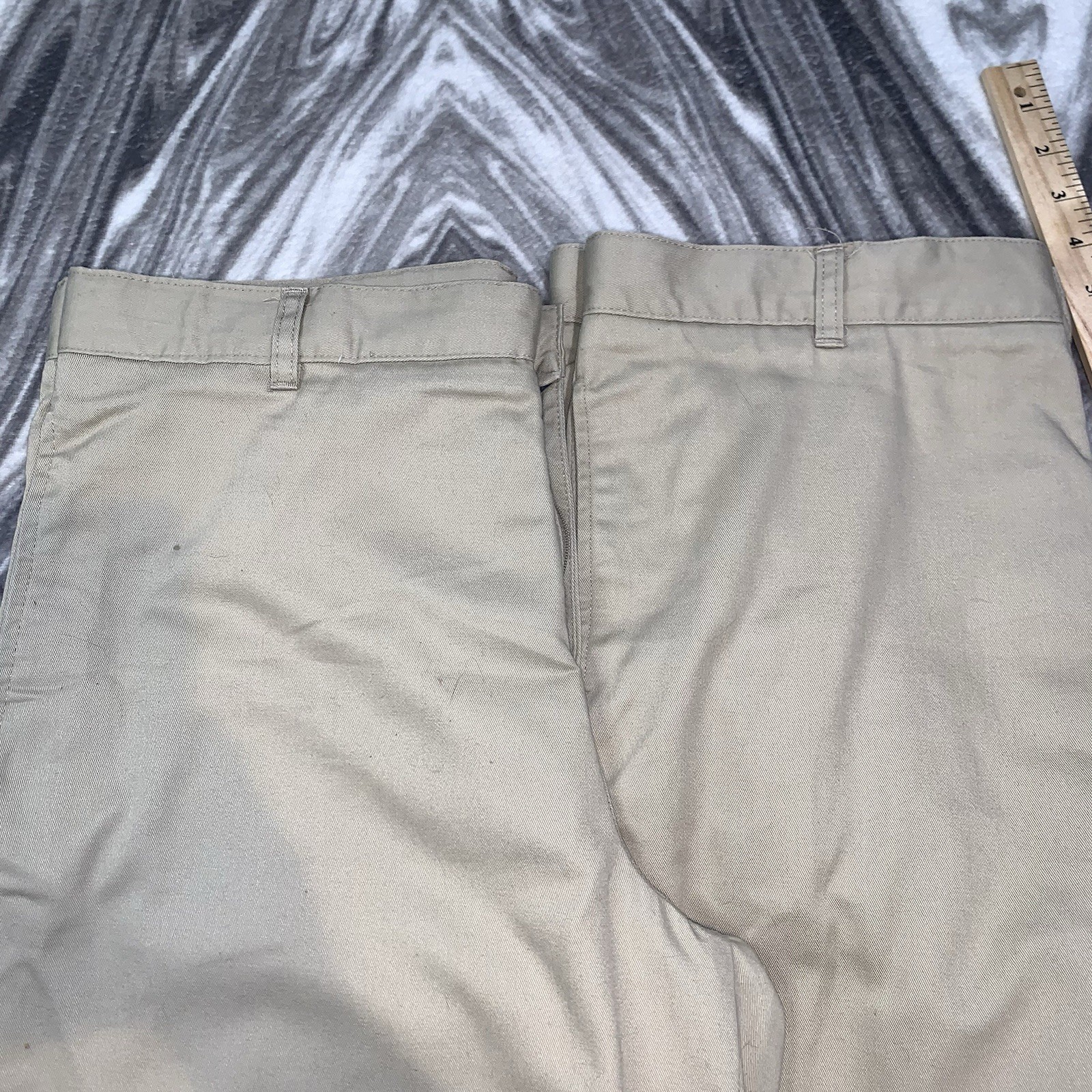 Lot of 2 French Toast Boys Khaki School Uniform Shorts Size 20 Husky Flat Front