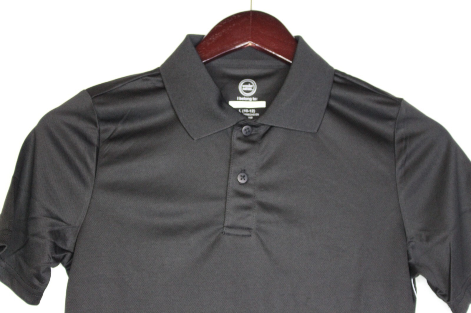 Boys Wonder Nation School Uniform Short Sleeve Performance Polo 4-Pk Black Large