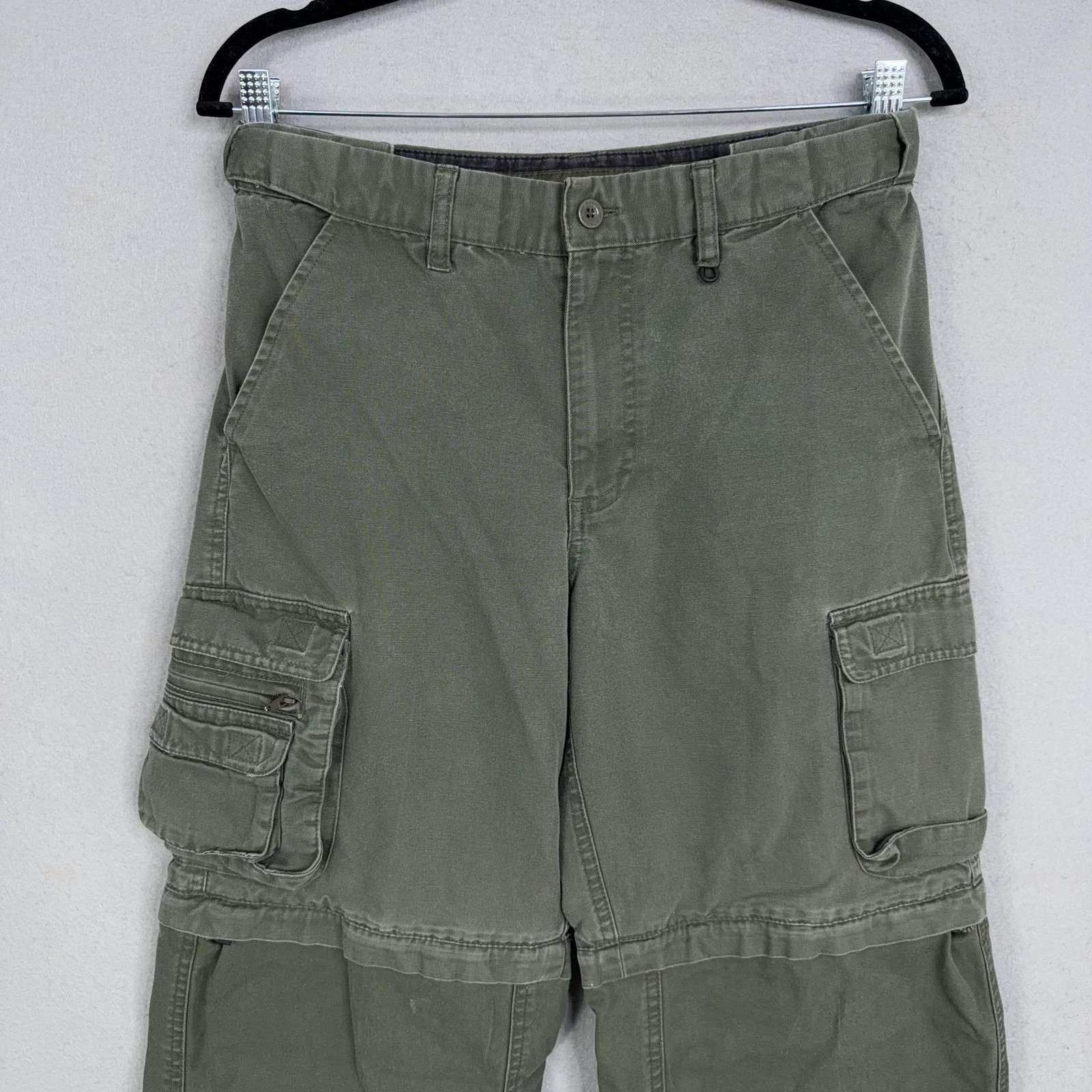 Boy Scouts Of America Pants Boys 16 Green Convertible Cargo Uniform Zip Off