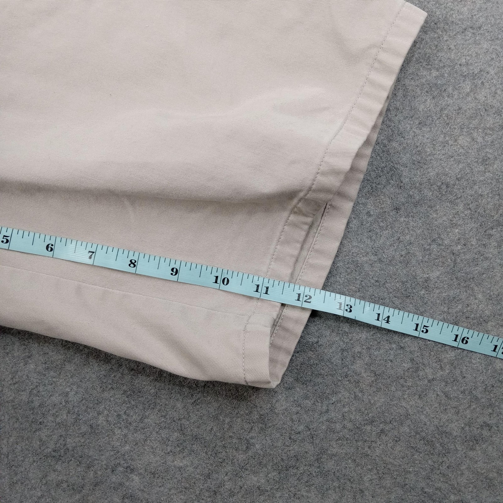 Nautica Shorts Boys 18 Beige School Uniform Twill Flat Front Chino Bermuda