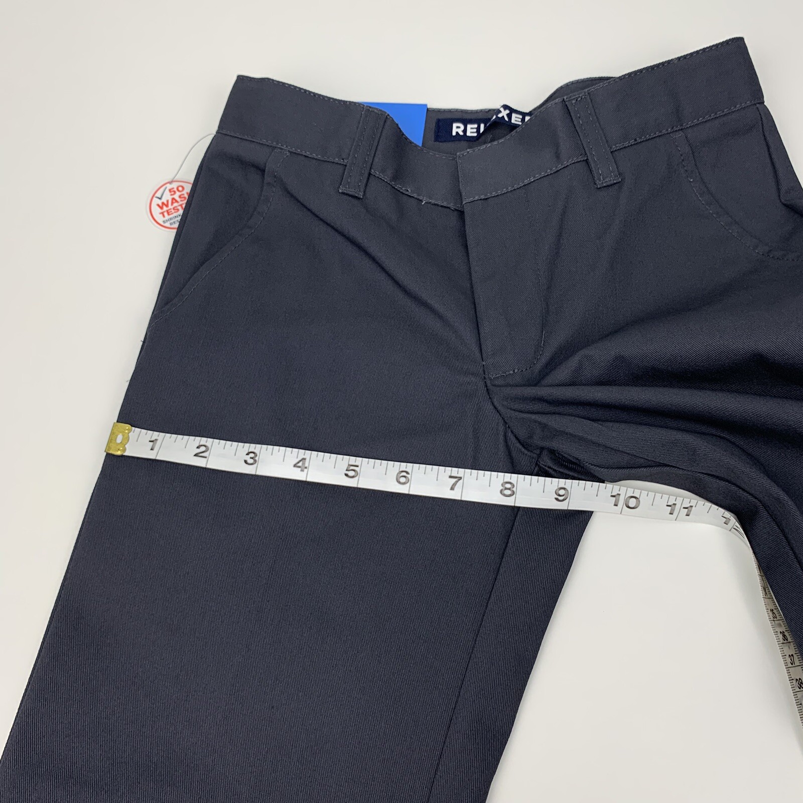 French Toast Boys Uniform Pants Relaxed Adjustable Waist Double Knee Grey Size 8
