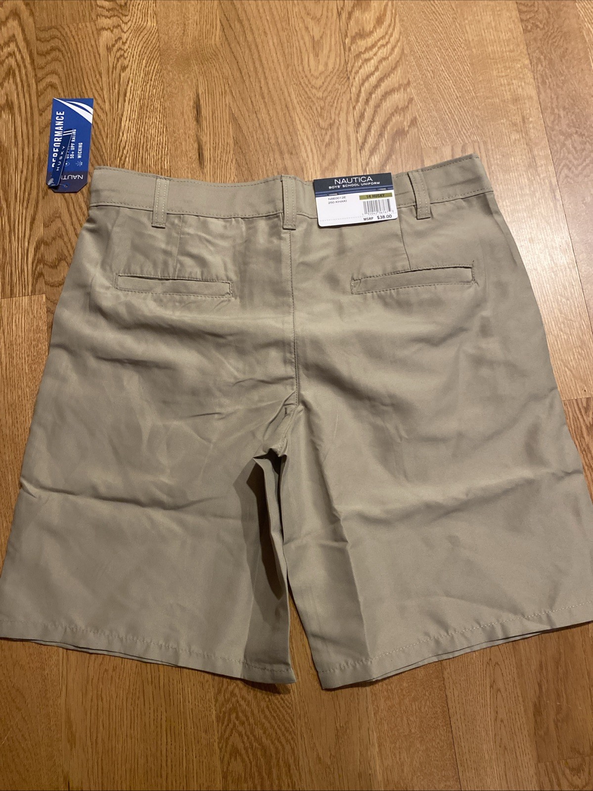 Nautica Boys’ Navy School Uniform Shorts, Regular, Size 14 Husky NWT