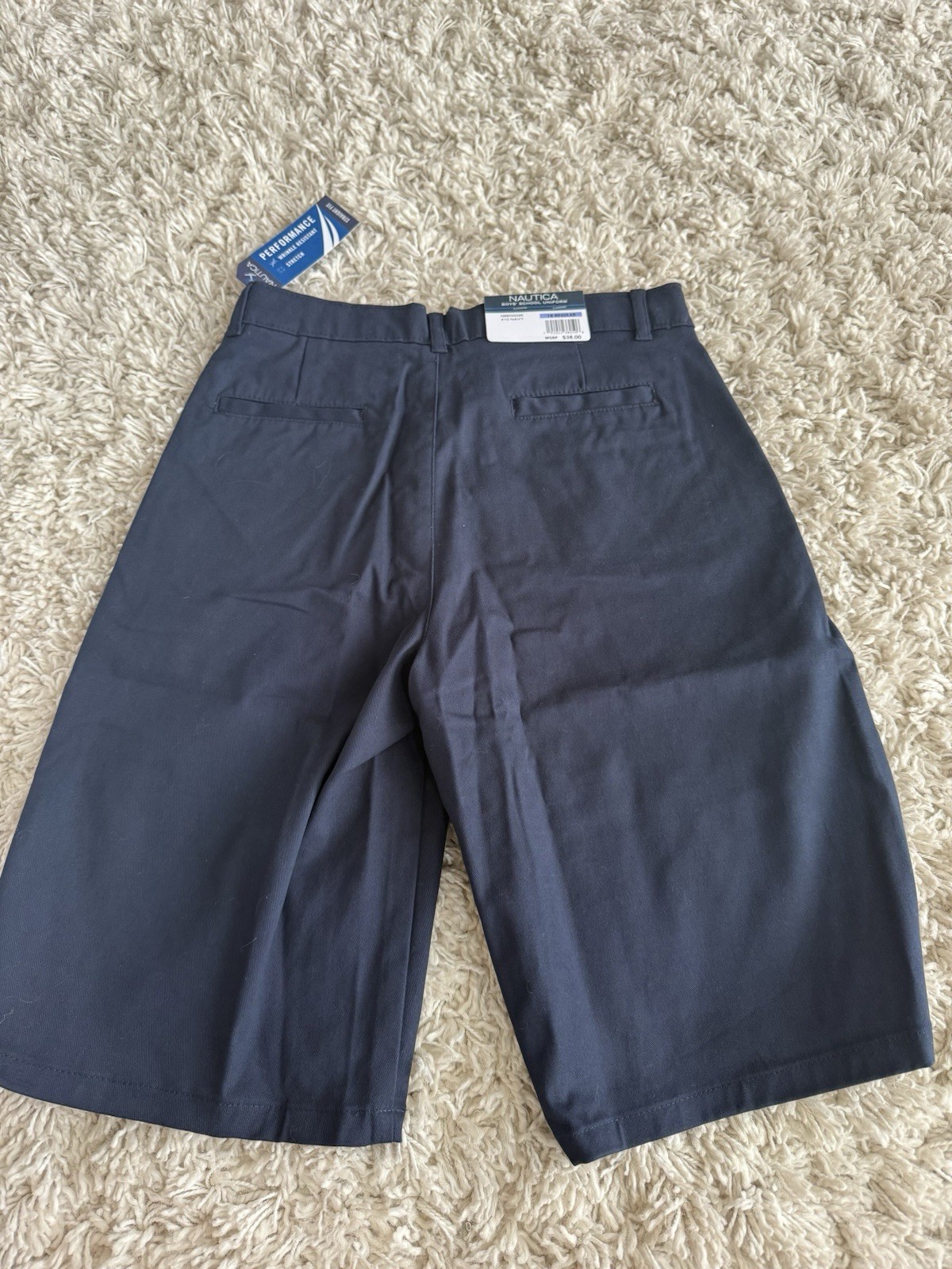 Náutica Boy’s School Uniform Performance Short 18 Regular Navy Blue