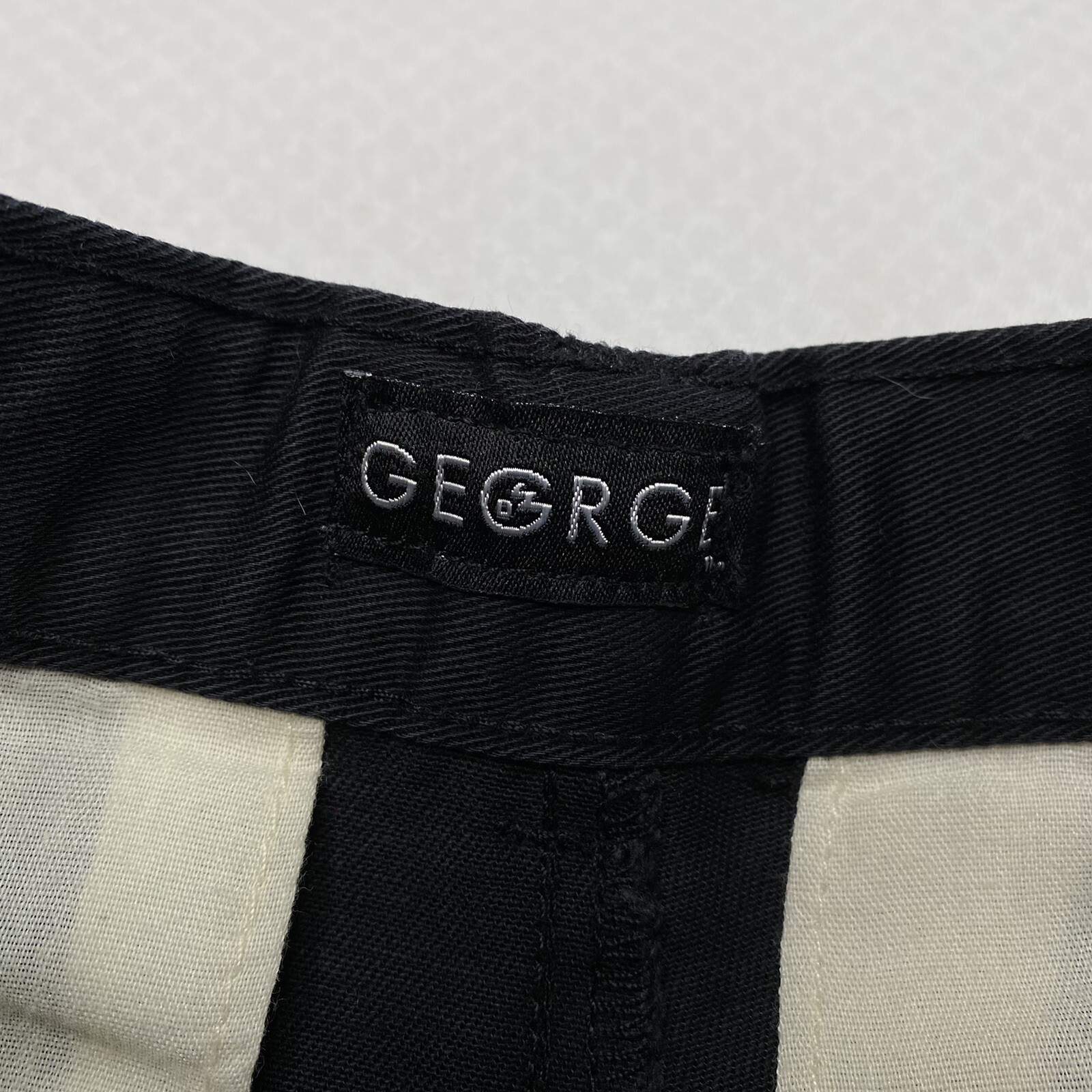 George Boys Uniform Pants sz 7 Black Pleated Adjustable Waist Dark Academia