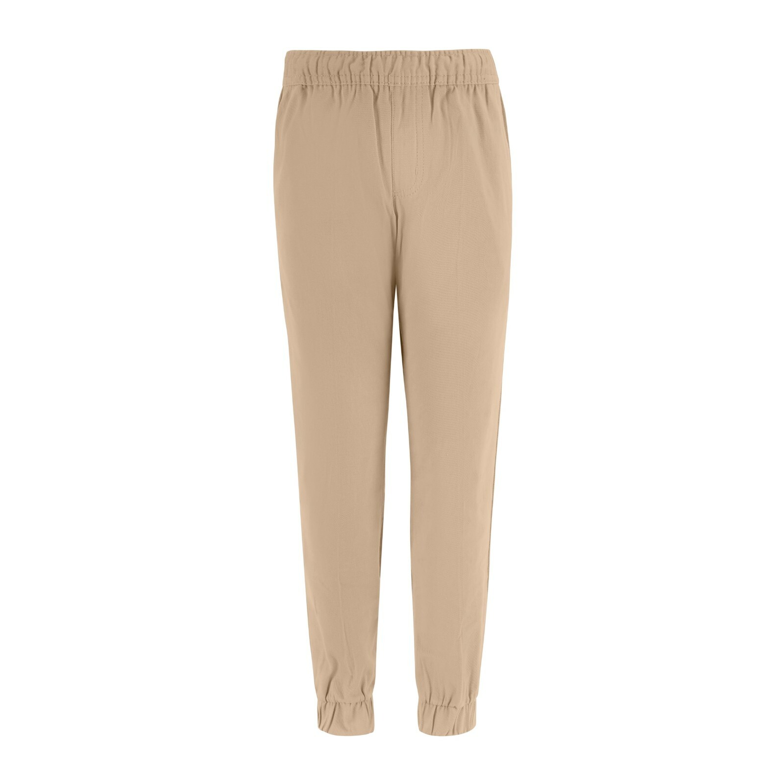 MENS UNISEX ATHLETIC-INSPIRED UNIFORM TWILL JOGGER PANTS PULL UP WITH DRAWSTRING