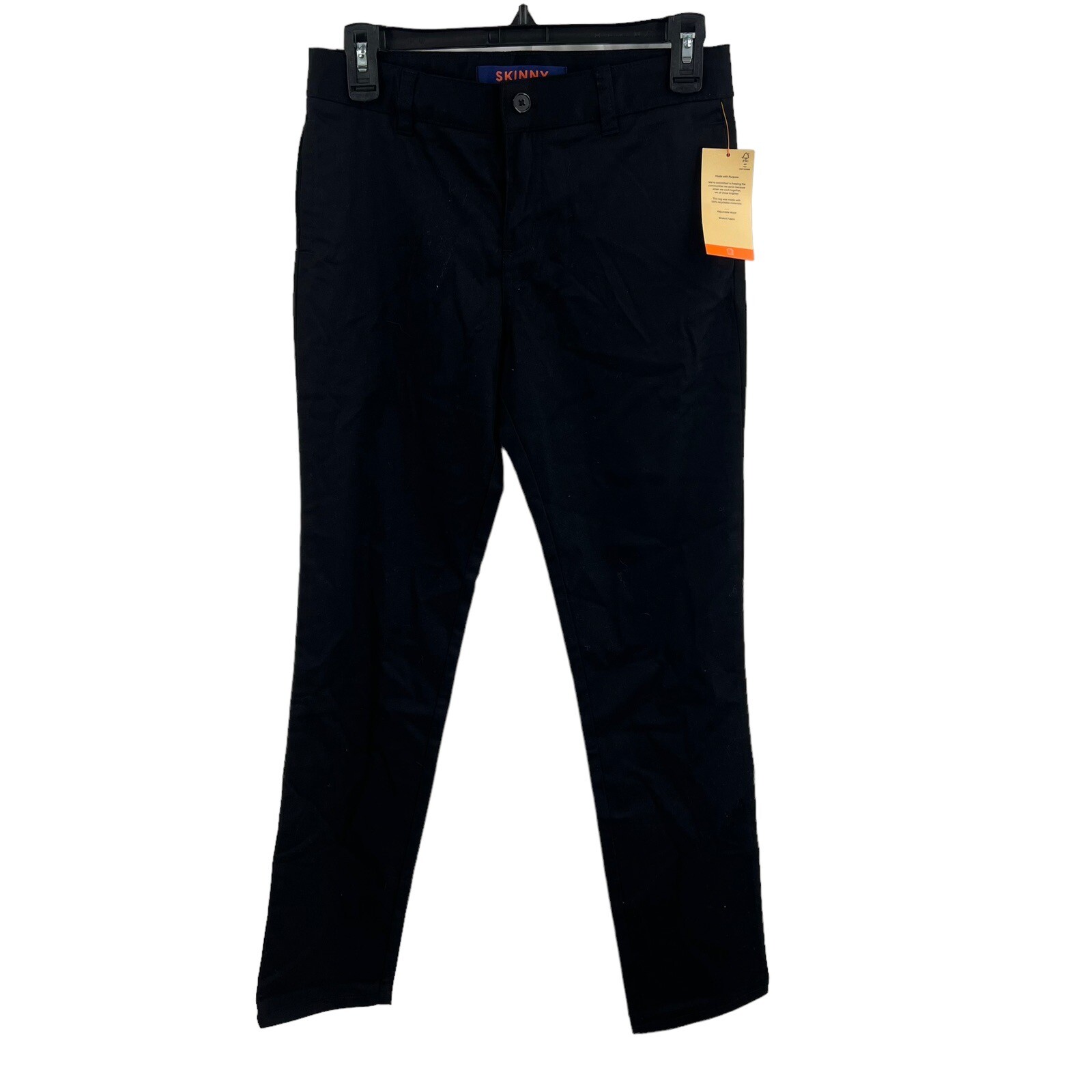 French Toast Black Uniform Pant Skinny Size 14 New