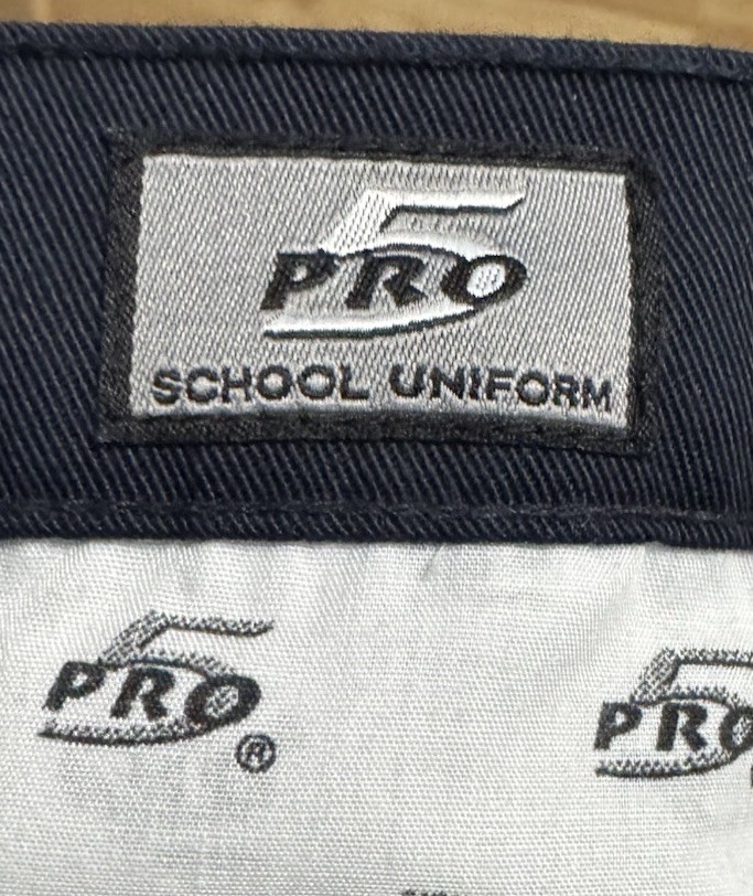 PRO School Uniform Boys Navy Shorts Size 18 Waist 32 Flat Front
