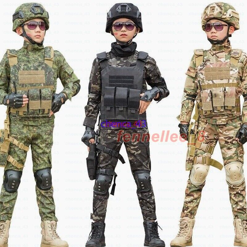 Children’s Spring Autumn Camouflage Suit Special Forces Tactic Training Uniform