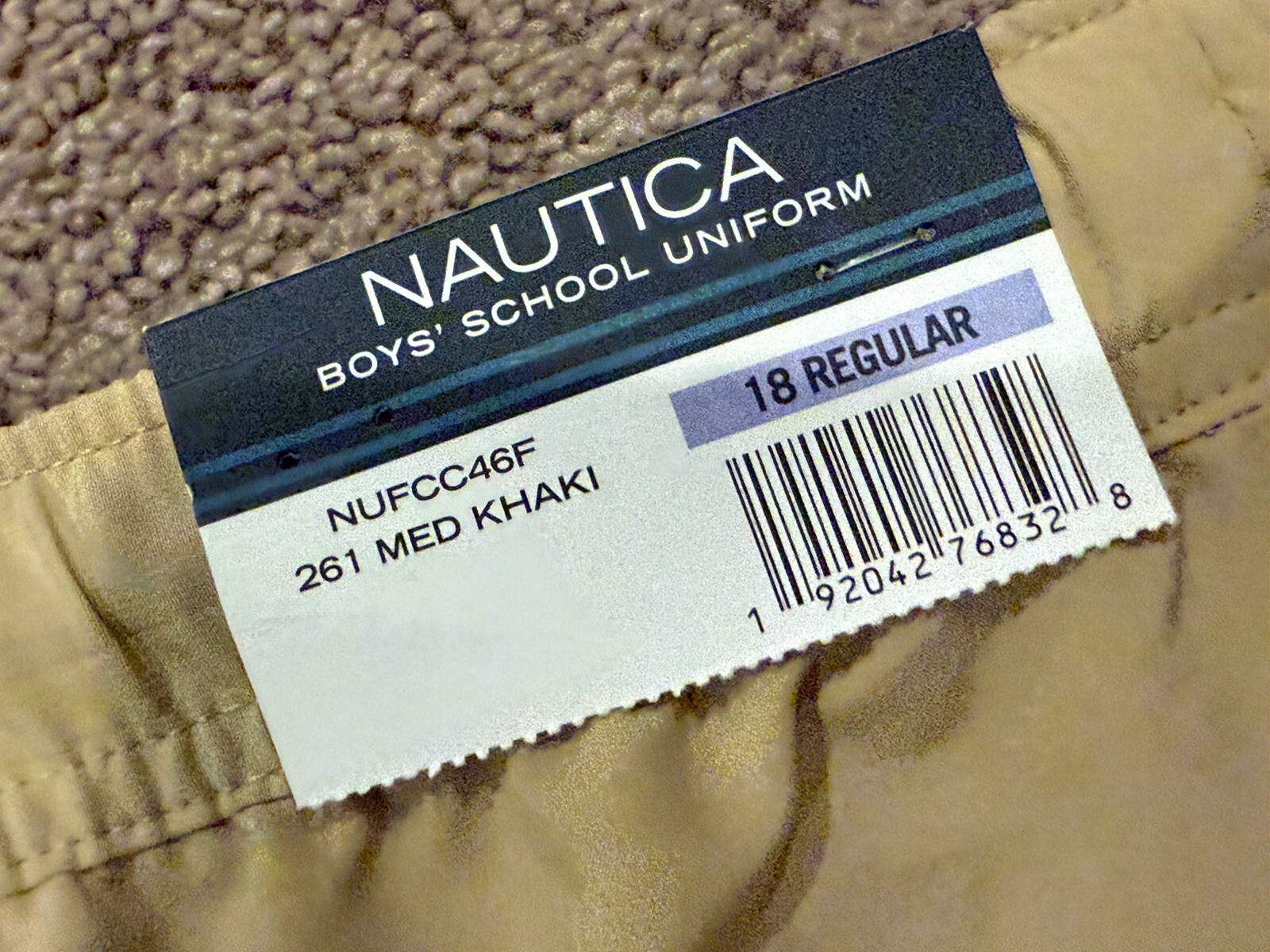 Nautica Boys Size 18 Regular School Uniform NUFCC46F 261 Khaki Shorts