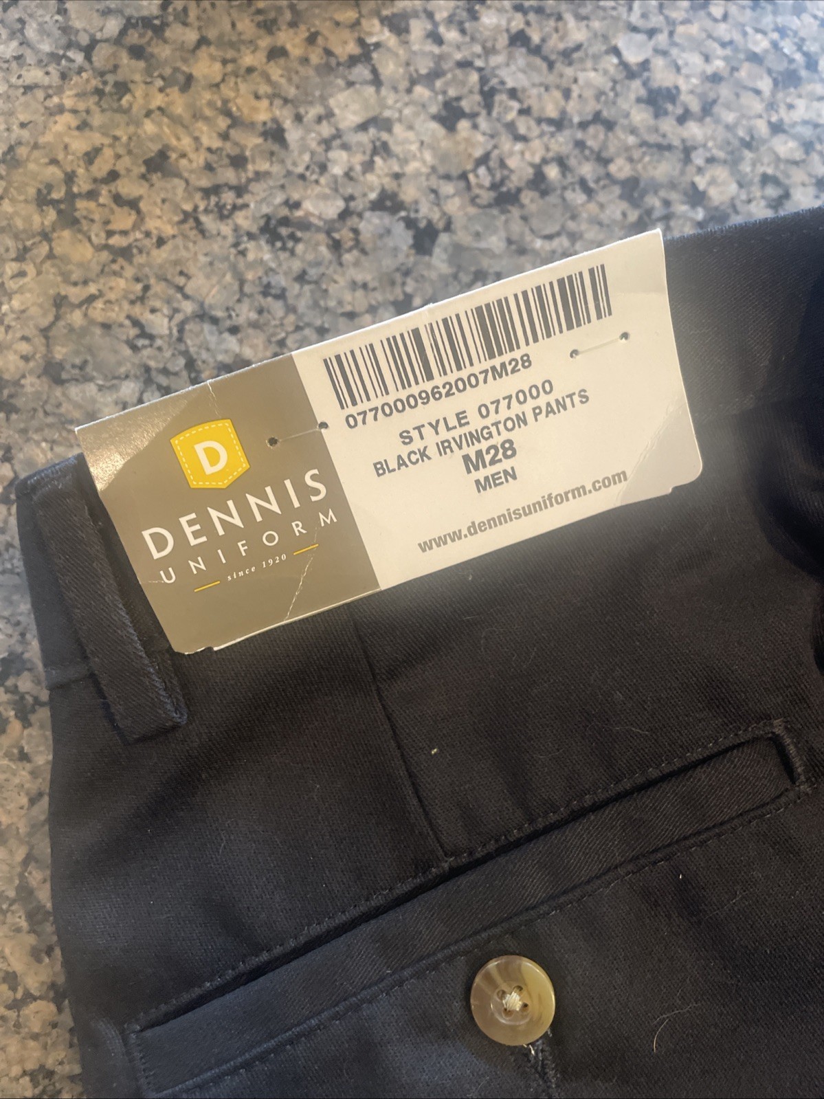 Dennis Uniform Style 077000 Black Irvington M28