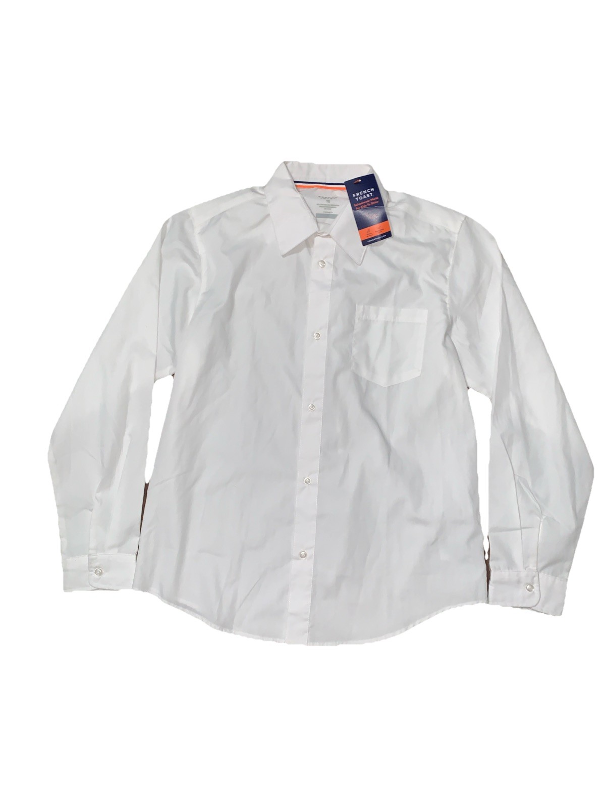 French Toast Boys’ 16 Long Sleeve Dress Button Shirt School White NEW